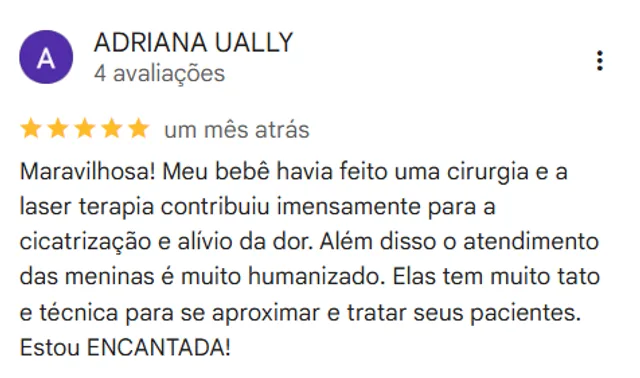 Print de avaliacao real de cliente no Google