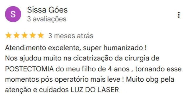Print de avaliacao real de cliente no Google