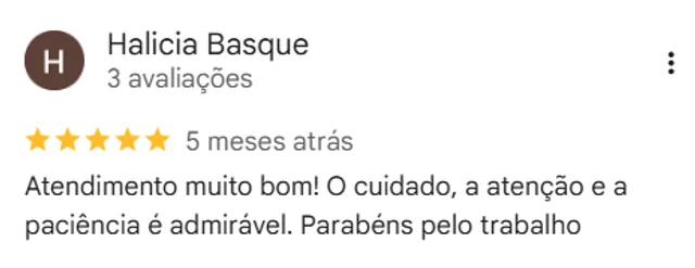 Print de avaliacao real de cliente no Google