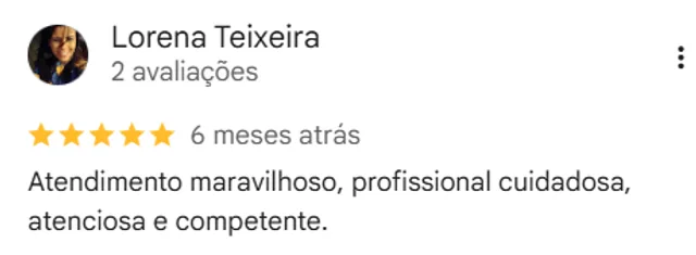 Print de avaliacao real de cliente no Google